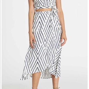 Billabong striped wrap-like skirt